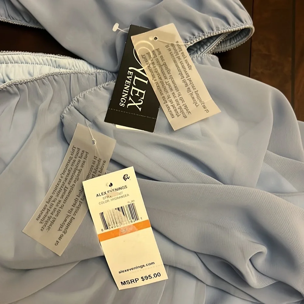 Alex Evenings Plus Size Silky Chiffon Pants - Picture 10 of 10